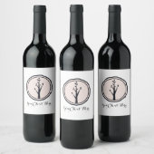 Étiquettes de vin de mariage rustique avec petit a (Bouteilles)