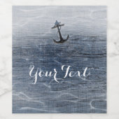 Étiquettes de vin de mer de plage nautique élégant (Étiquettes simples)