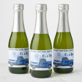 Étiquettes de vin de Mini Camion Bleu (Bouteilles)