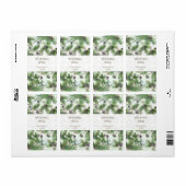 Étiquettes de vin de pays de Noël Vert & Cônes de (Feuille entière)