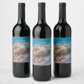 Étiquettes de vin de plage peintes élégantes Shell (Bouteilles)