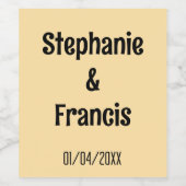 étiquettes de vin de remerciement (Étiquettes simples)