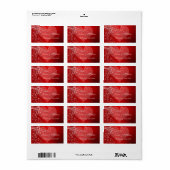 Étiquettes de vin / eau pour mariage, Saint-Valent (Feuille entière)