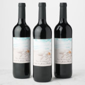 Étiquettes de vin étoile de mer de plage sablonneu (Bouteilles)
