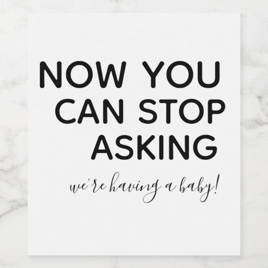 Étiquettes de vin Faire-part bébé, Bundle of Joy (Étiquettes simples)