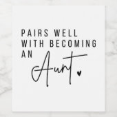 Étiquettes de vin Faire-part bébé, Devenir une tan (Étiquettes simples)