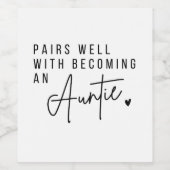 Étiquettes de vin Faire-part bébé, devenir une tan (Étiquettes simples)