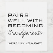 Étiquettes de vin Faire-part bébé | Grossesse (Étiquettes simples)