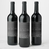 Étiquettes de vin Glam Chic Zebra Sparkle Silver & (Bouteilles)