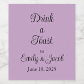 Étiquettes de vin Lilac personnalisés (Étiquettes simples)