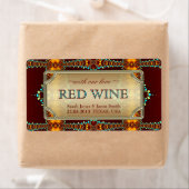 Étiquettes de vin Mariage exotique de Bohème (En situation)