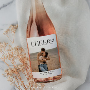 Étiquettes de vin Mariage minimaux Whimsy