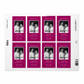 Étiquettes de vin Mariage simple cadre (Feuille entière)