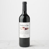 Étiquettes de vin Marsala Floral pour belle-mère (Devant)