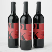 Étiquettes de vin noir et rouge (Bouteilles)