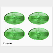 Étiquettes de vin personnalisé vert (Feuille)