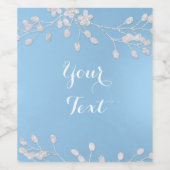 Étiquettes de vin personnalisées Branche florale b (Étiquettes simples)