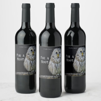 Étiquettes de vin personnalisés de la Chouette