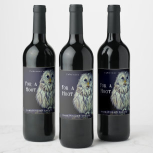 Étiquettes de vin personnalisés de la Chouette