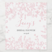 Étiquettes de vin Pink Chinoiserie (Étiquettes simples)