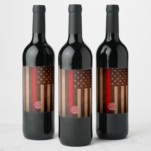 Étiquettes de vin pompier (Bouteilles)