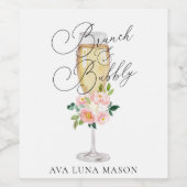 Étiquettes de vin pour Baby Shower 'Brunch et Bull (Étiquettes simples)