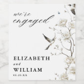 Étiquettes de vin pour fête de fiançailles de jard (Étiquettes simples)