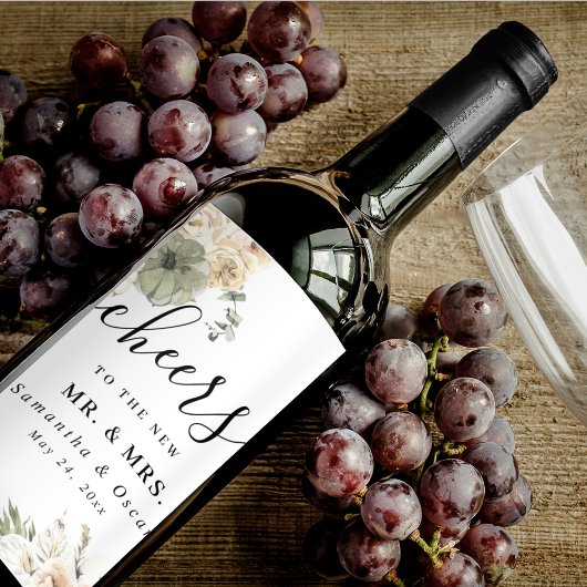 Étiquettes de vin pour mariage d'automne | Citroui