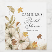 Étiquettes de vin pour mariage élégant de citrouil (Étiquettes simples)