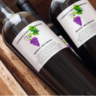 Étiquettes de vin pour nouveau cadeau de maman