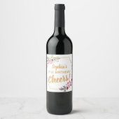 Étiquettes de vin pour un 21e anniversaire chic - (Devant)