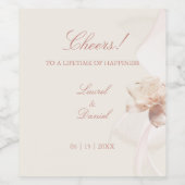 Étiquettes de vin Rose romantique (Étiquettes simples)