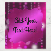 Étiquettes de vin roses Vous Customisez (Étiquettes simples)