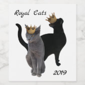 Étiquettes de vin Royal Cats (Étiquettes simples)