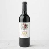 Étiquettes de vin Rustic Blush Burgundy pour 80e a (Devant)