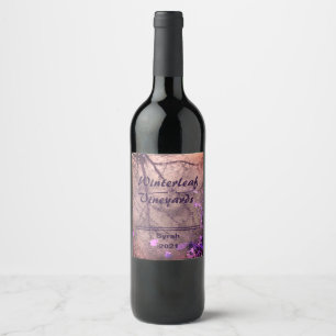 Étiquettes de vin "Winterleaf" Saumon Top, Set de