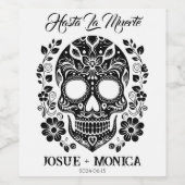 Étiquettes de vins de crâne personnalisés (Étiquettes simples)