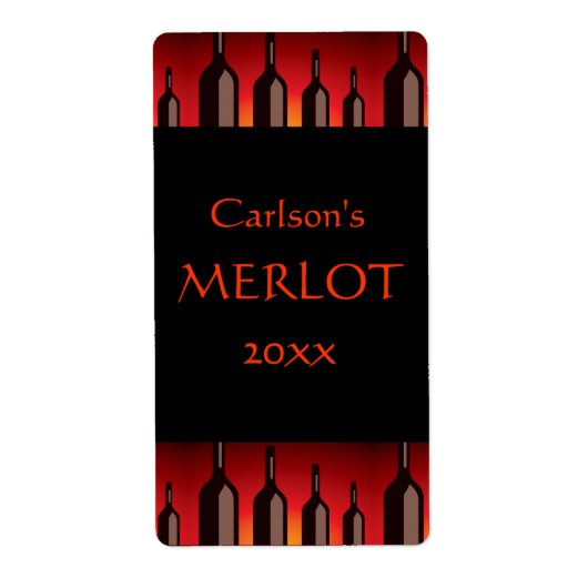 Étiquettes de vins maison (Vertical) (Devant)