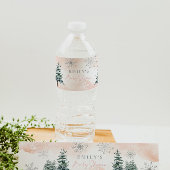 Étiquettes d'eau du Baby shower d'hiver