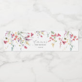 étiquettes d'eau fleur sauvage, bouteille d'eau ét (Étiquettes simples)