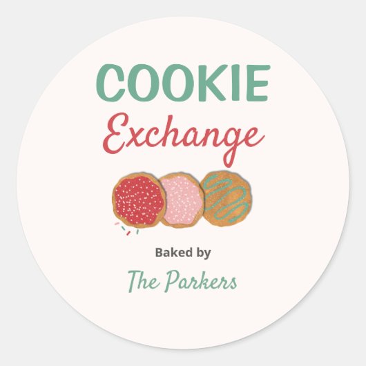 Étiquettes d'échange de biscuits (Devant)