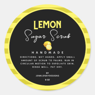 Étiquettes d'écume à sucre de citron faits main su