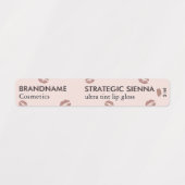 Étiquettes Deep Blush Muted Cinnamon Brown Custom Lip Gloss  (Design 1)