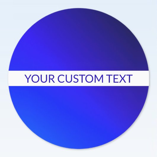 Étiquettes Dégradé bleu et texte modifiable sur bande blanche
