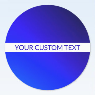 Étiquettes Dégradé bleu et texte modifiable sur une bande bla