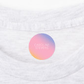 Étiquettes Dégradé rose violet super | Nom personnalisé (Apposé)