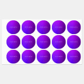 Étiquettes Dégradé Violet Moderne Nom & Monogramme (Feuille)