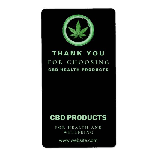 Étiquettes d'emballage Black CBD Box (Devant)