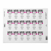 Étiquettes d'emballage Cupcake (Feuille entière)