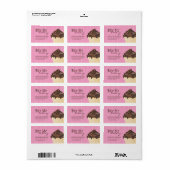 Étiquettes d'emballage Cupcake Business (Feuille entière)